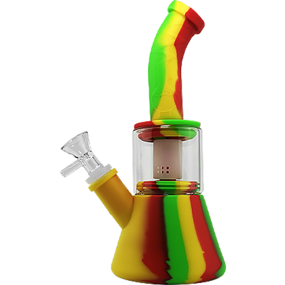 9" Beaker Perc Silicone & Glass Water Pipe