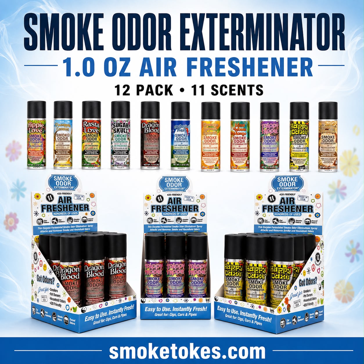 Smoke Odor Exterminator 1.0 Oz  Car Freshener -12pc Display