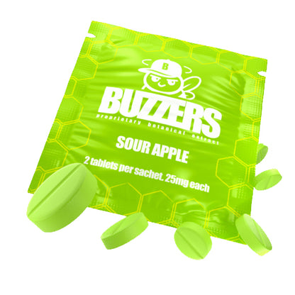 "Buzzers" 25mg - 2ct Sachet 15pk/Dis I 30 Display