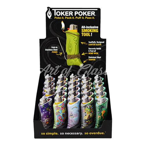 Toker Poker - Lighter Sleeves Display - Flash Back (Display of 25)
