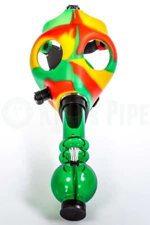 Colored Silicone Gas Mask with Acrylic Water Pipe