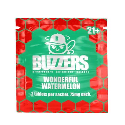 "Buzzers" 75mg - 2ct Sachet 15pk/Dis I 30 Display
