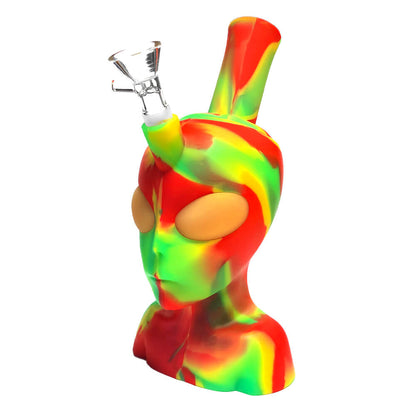 8" Alien Face Silicone Water Pipe - Assorted Colors "SWP 99"