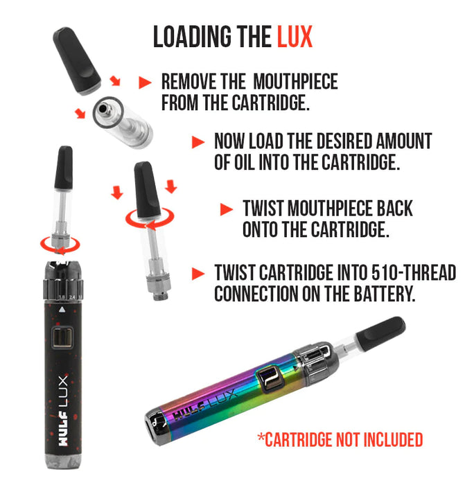 Wulf Mods LUX Cartridge Vaporizer 510 Battery (9pcs Display)