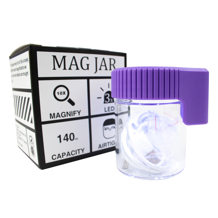 Mag Jar Magnifying Glass Airtight Jar