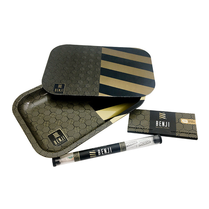 Benji Rolling Paper & Tray with Magnetic Lid Bundle
