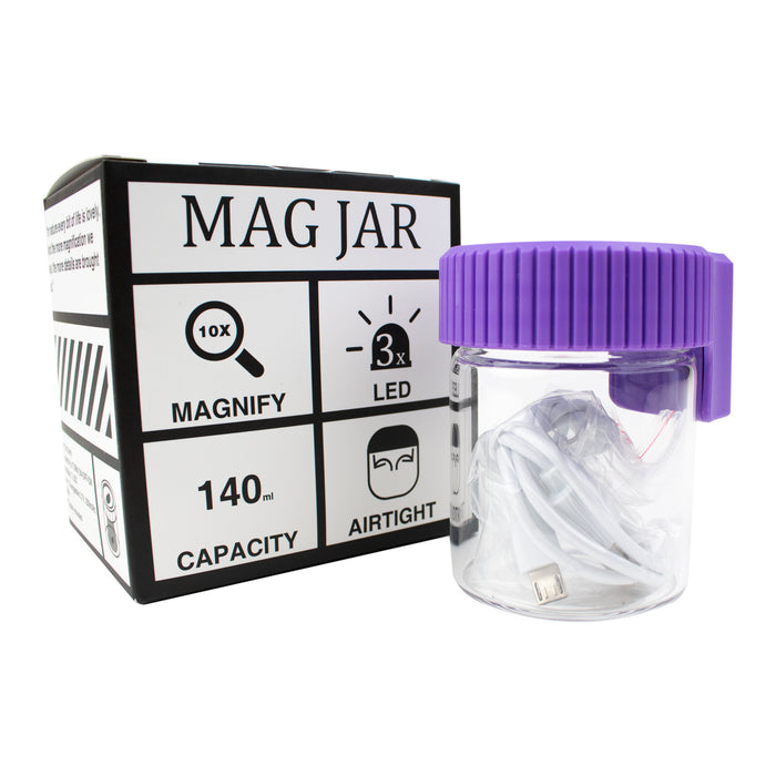 Mag Jar Magnifying Glass Airtight Jar