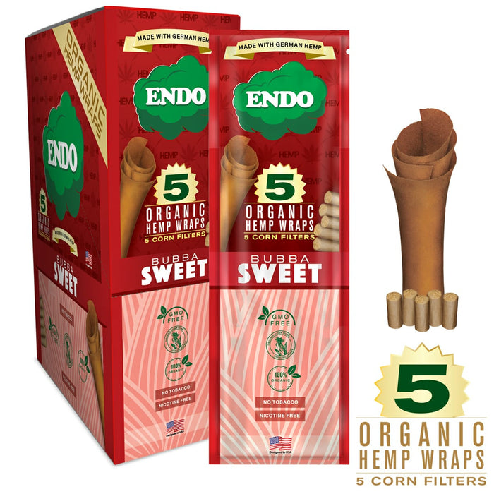Endo 5 Organic Hemp Wraps & Corn Filters -  Bubba Sweet