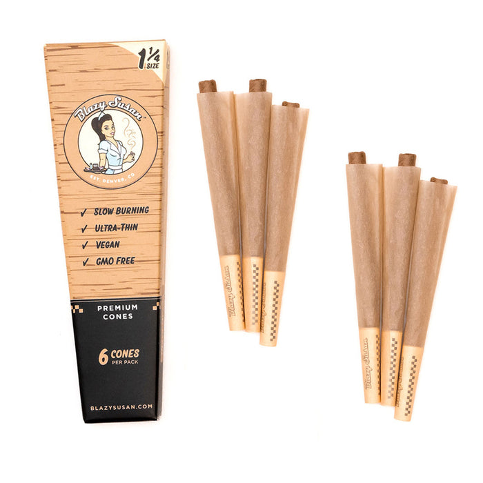 Blazy Susan Unbleached 1 1/4" Size Cones  | 21 Pack of 6 Cones