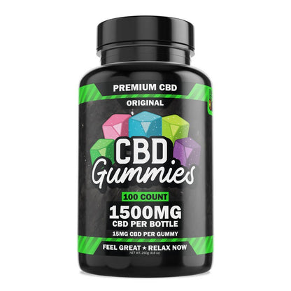 Hemp Bombs - CBD Gummies 100-count (15mg Per Gummy)  1500mg  Per Jar