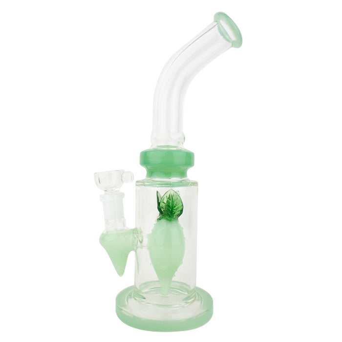 10" Floral Implosion w/ Fruit Perc & Bent Neck Glass Water Pipe