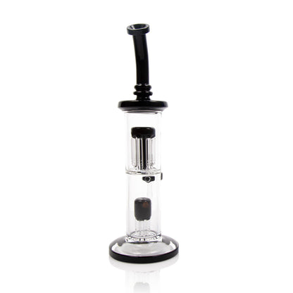 12" TX15 Toxic Double Tree Perc Rig Water Pipe by MK 100 Glass