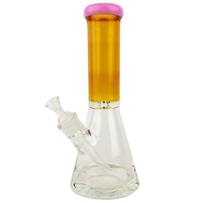 13" Beaker Colored Tube Thick Base Glass Water Pipe