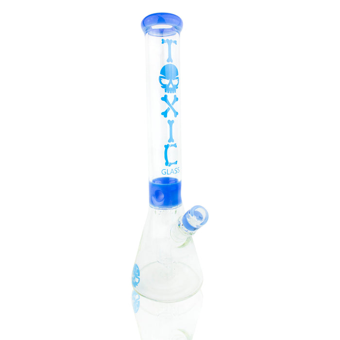 15″ MK100 TX13 Toxic Skull Beaker Water Pipe by MK 100 Glass
