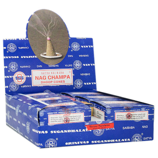 Satya Nag Champa Regular Dhoop Cones - Smoketokes