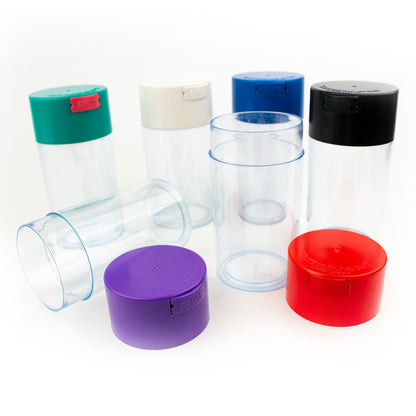 Acrylic Air Tight Jar 560mL 19oz. - Colored Lid Clear Bottom