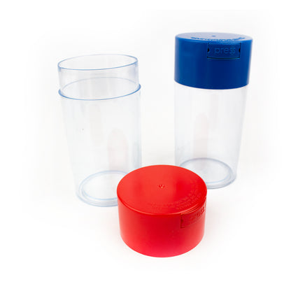 Acrylic Air Tight Jar 560mL 19oz. - Colored Lid Clear Bottom