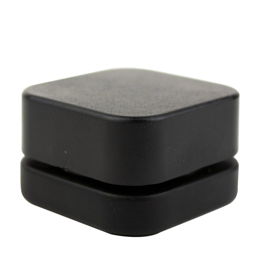 9ml Cube (Qube) Child Resistant Matte Black Glass Jar with Black Cap