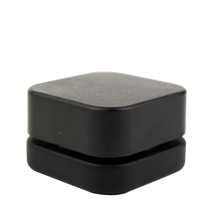 9ml Cube (Qube) Child Resistant Matte Black Glass Jar with Black Cap