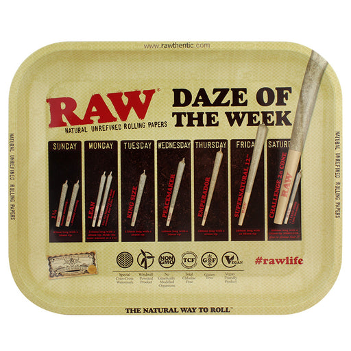Raw Daze Large Metal Rolling Tray - Smoketokes