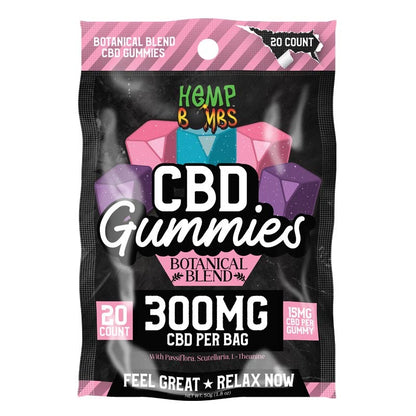 Hemp Bombs - CBD Gummies 20-count (15mg Per Gummy)  Single Pack 300mg Per Pack