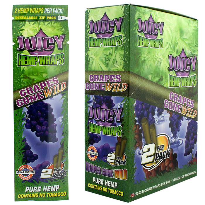 Juicy Hemp Wrap Grapes Gone Wild Flavor - Smoketokes