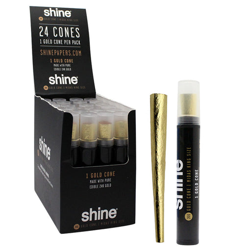 Shine Midas King Size Gold Cone - Smoketokes