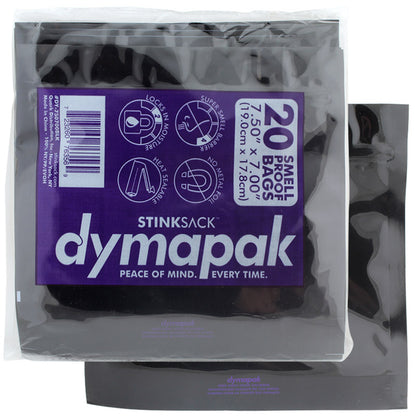Stink Sack Dymapak Ziplock Bag 1oz Black 20pk - Smoketokes