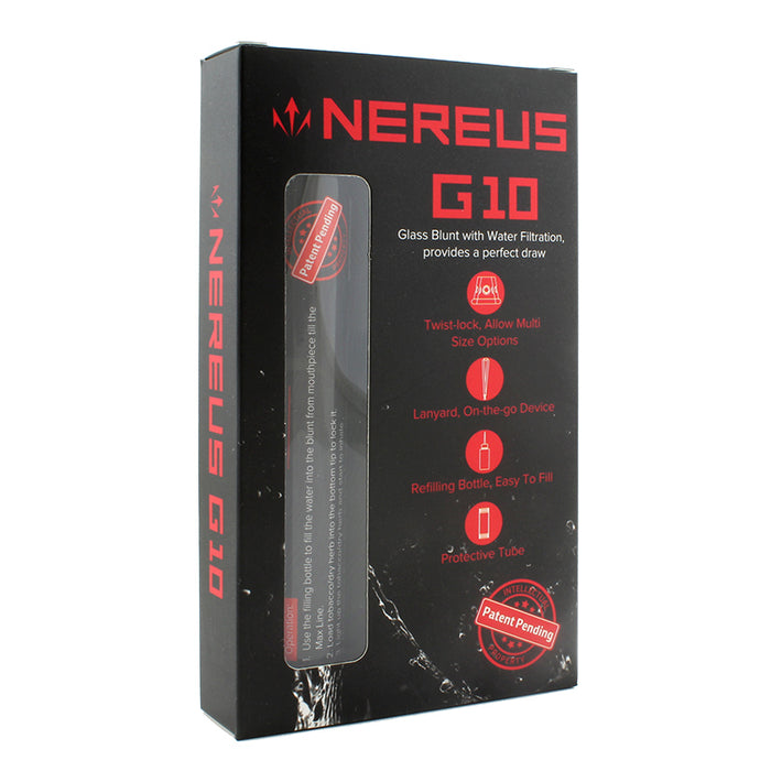4.5" Atman Nereus G10 Glass Blunt Bubbler - Smoketokes