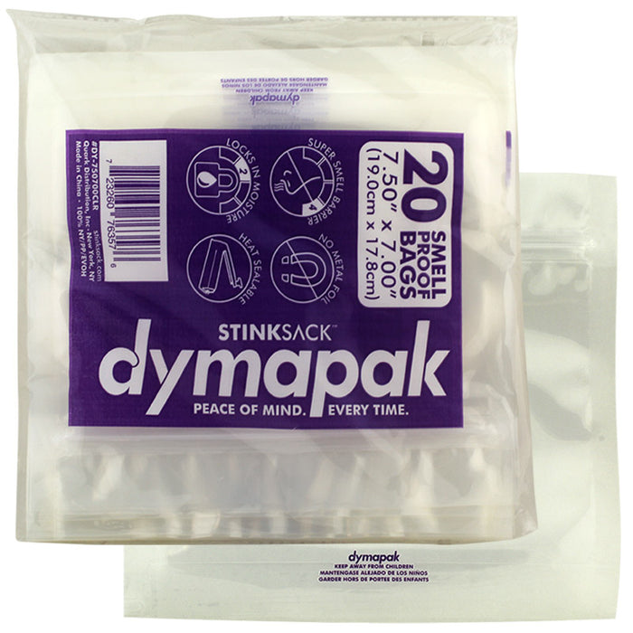 Stink Sack Dymapak Ziplock Bag 1oz Clear 20pk - Smoketokes