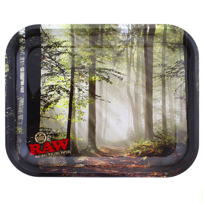 Raw Forest Large Metal Rolling Tray - Smoketokes
