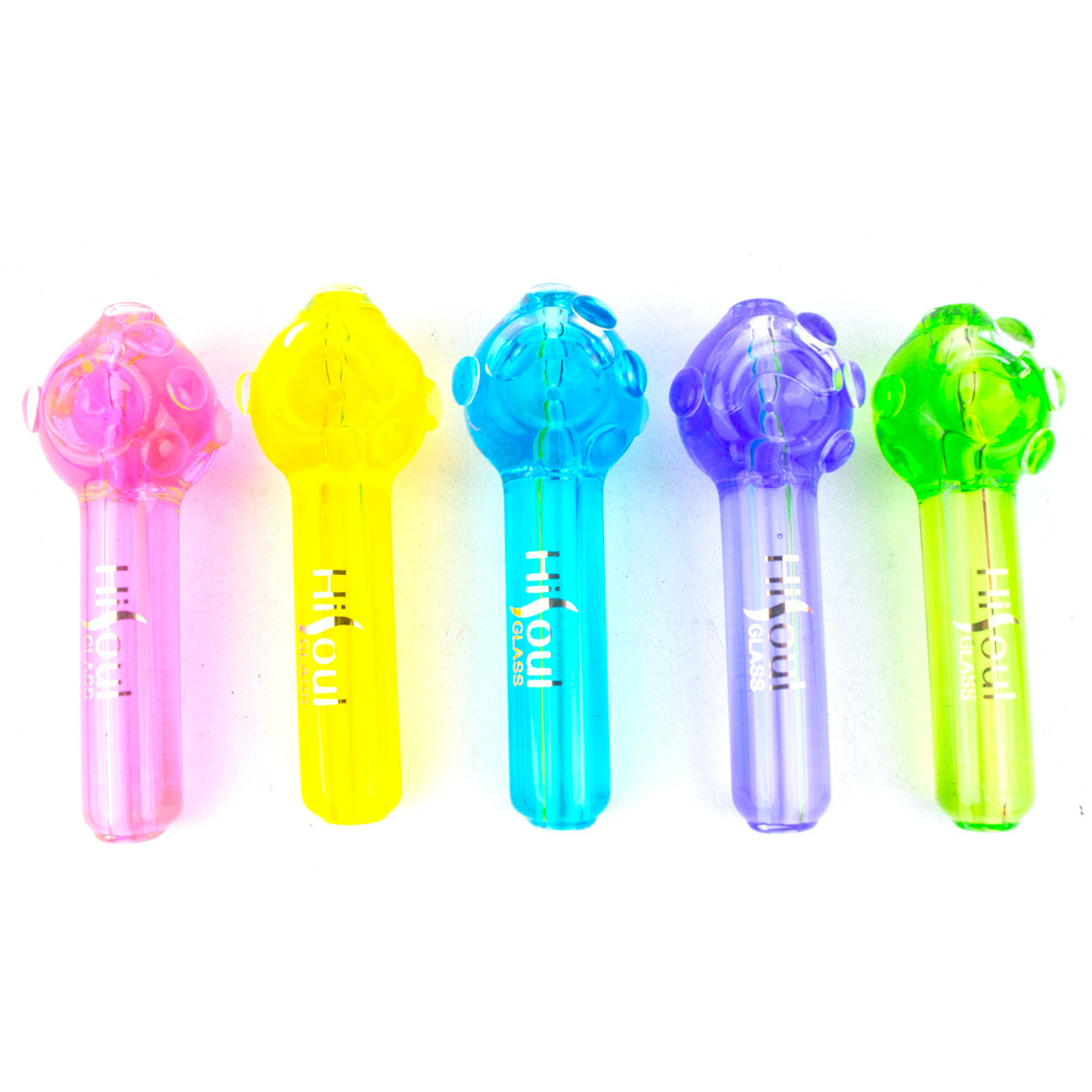 4" Hi Soul Solid Freezable Glycerin Glass Hand Pipe (Assorted Colors)