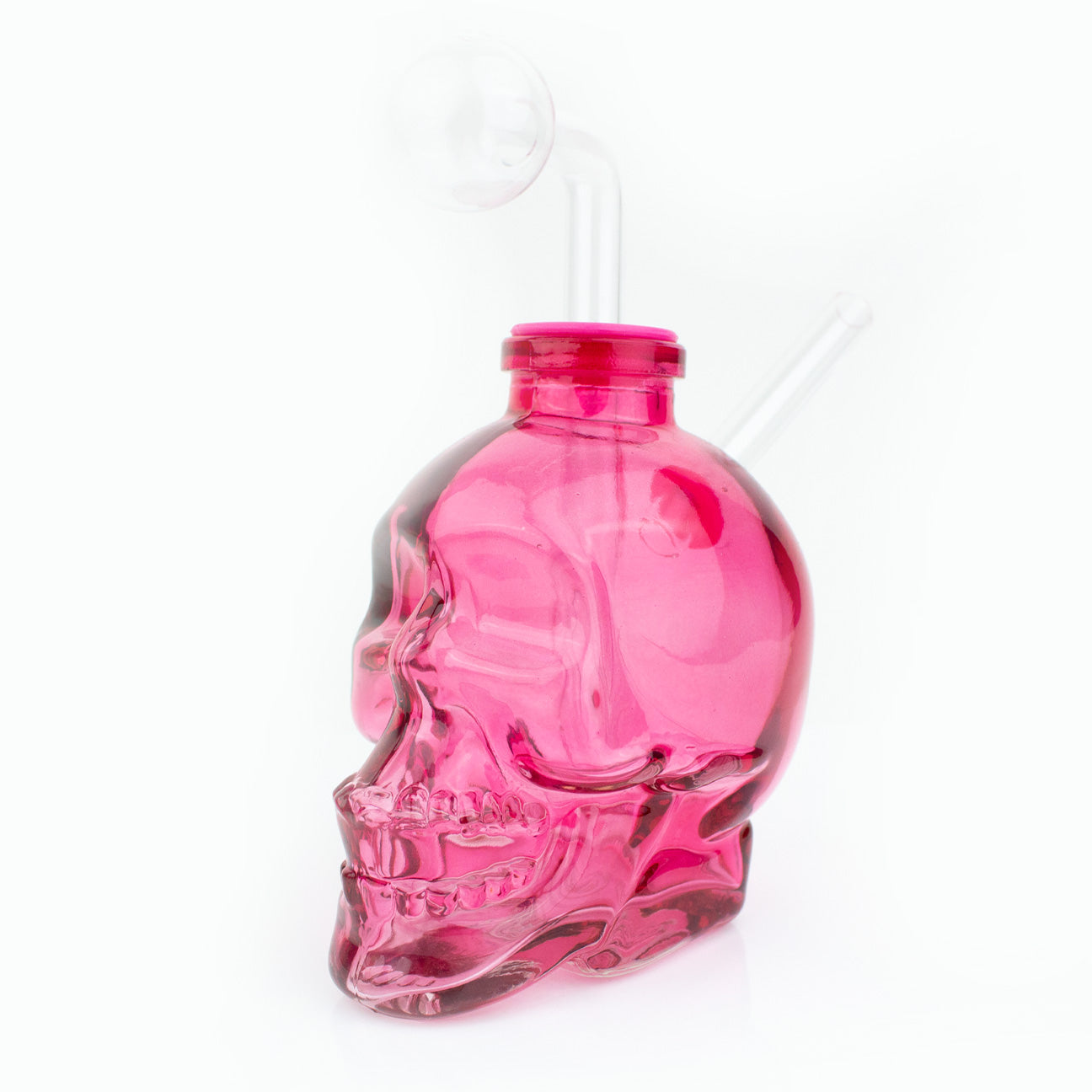 4"  Heavy Glass Skull OB Water Pipe