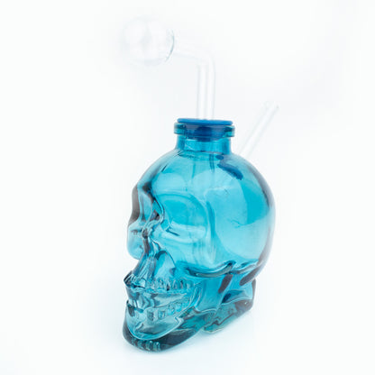 4"  Heavy Glass Skull OB Water Pipe
