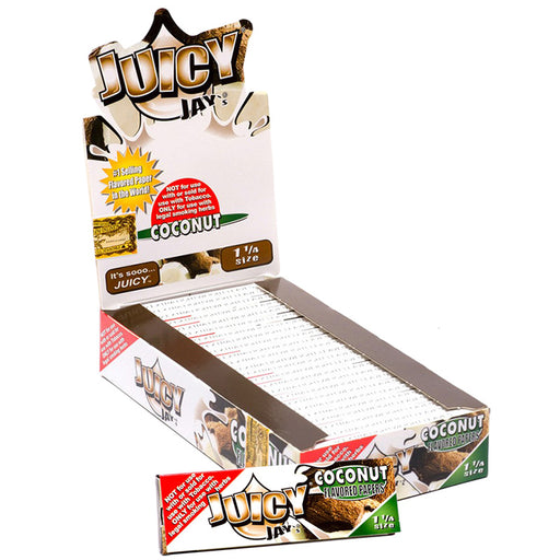 Juicy Jay's 1 1/4" Size Rolling Paper Coconut Flavor - Smoketokes