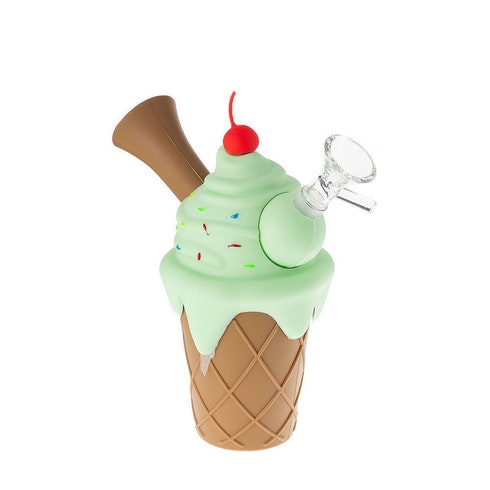 6" Ice Cream Silicone Water Pipe