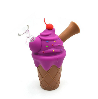 6" Ice Cream Silicone Water Pipe