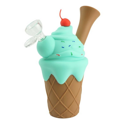 6" Ice Cream Silicone Water Pipe