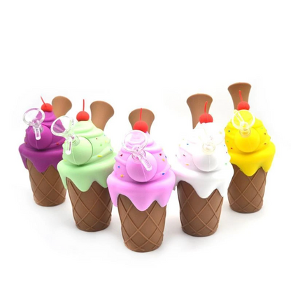 6" Ice Cream Silicone Water Pipe