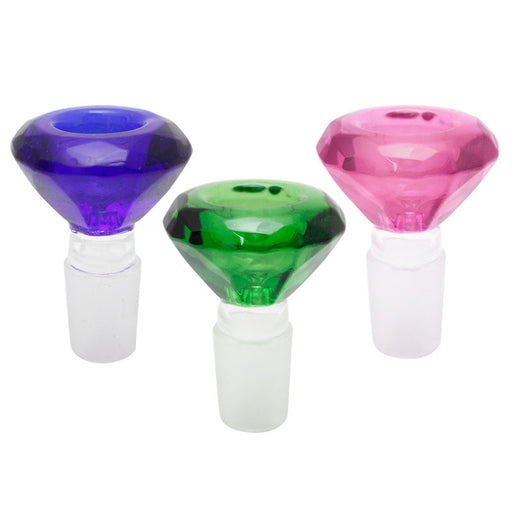 Diamond Color Male Glass Bowl - Smoketokes