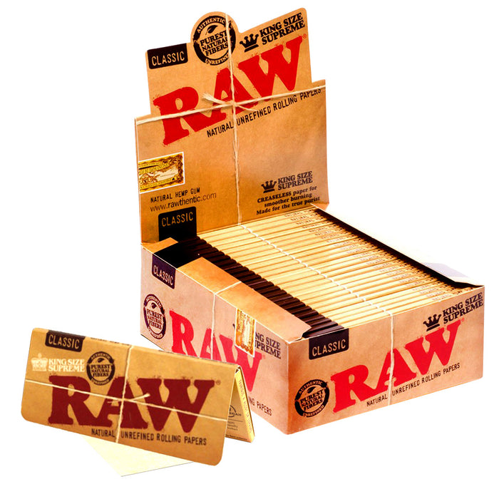 Raw Classic King Size Supreme Rolling Paper - Smoketokes