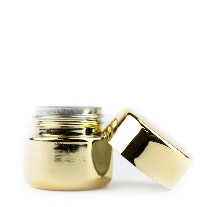 9ml Gold Glass Child Resistant Jar Container with Gold Cap