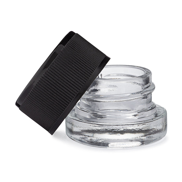 5ml Black Child Resistant Glass Jar with Black Cap - Lo Pro