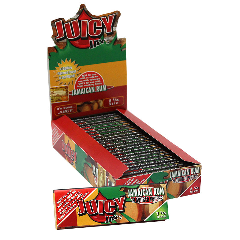 Juicy Jay's 1 1/4" Size Rolling Paper Jamaican Rum Flavor - Smoketokes