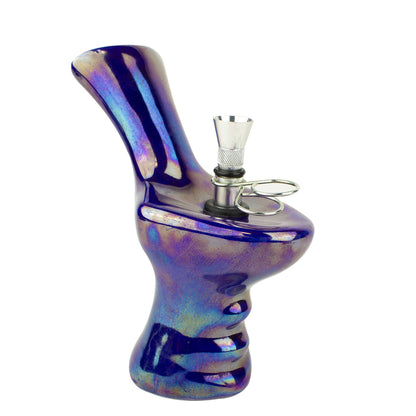 7" Joystick Chrome Ceramic Water Pipe