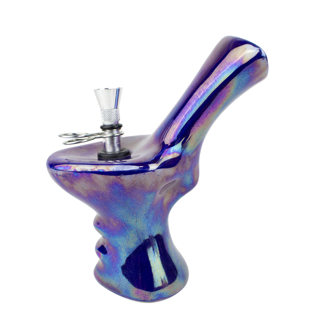 7" Joystick Chrome Ceramic Water Pipe