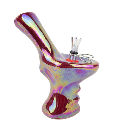 7" Joystick Chrome Ceramic Water Pipe