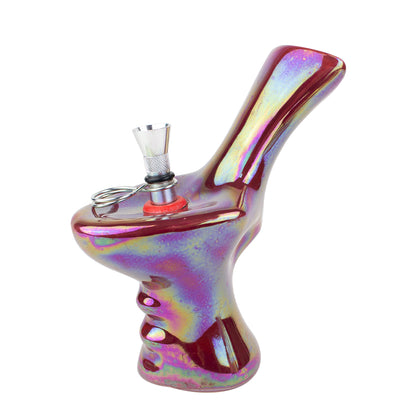 7" Joystick Chrome Ceramic Water Pipe