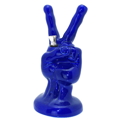 9" Hand #2 Ceramic Water Pipe - Smoketokes