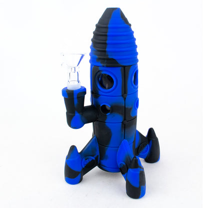 7.5" Rocket Silicone Water Pipe With Box